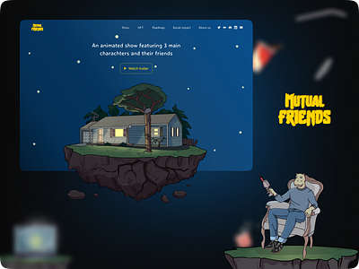 Mutual Friends animation design landing nft nftlanding ui ux webdesign