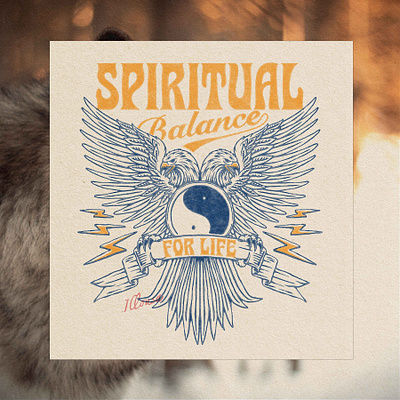Spiritual Balance : Eagle Tattoo badge branding design eagle graphic design illustration logo motorcycle tattoo traditional tattoo typeface vector vintage design vintage logo yinyang