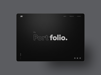 Minimal Dark Theme Based Portfolio Design. figma figma design graphic design landing page portfolio ui ui design uiux ux ux design uxui website website design