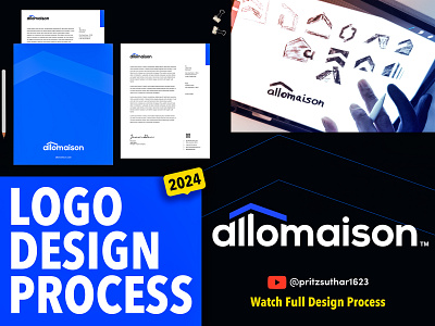 Allomaison Logo Design Process branding graphic design logo ui