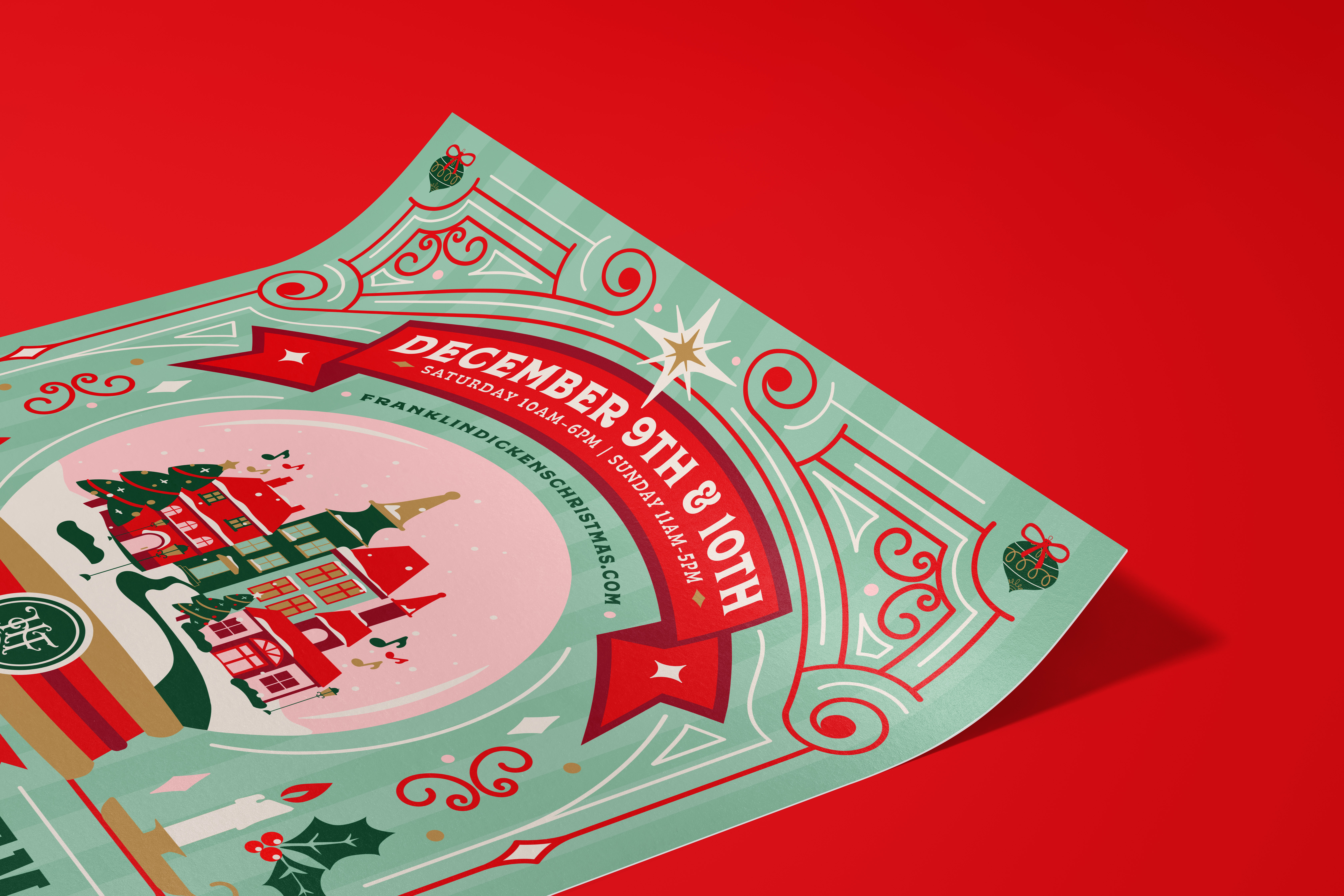 Dickens of a Christmas adobe adobe illustrator christmas color design festival festive illustration illustrator merry christmas poster snow globe type typography vector victorian