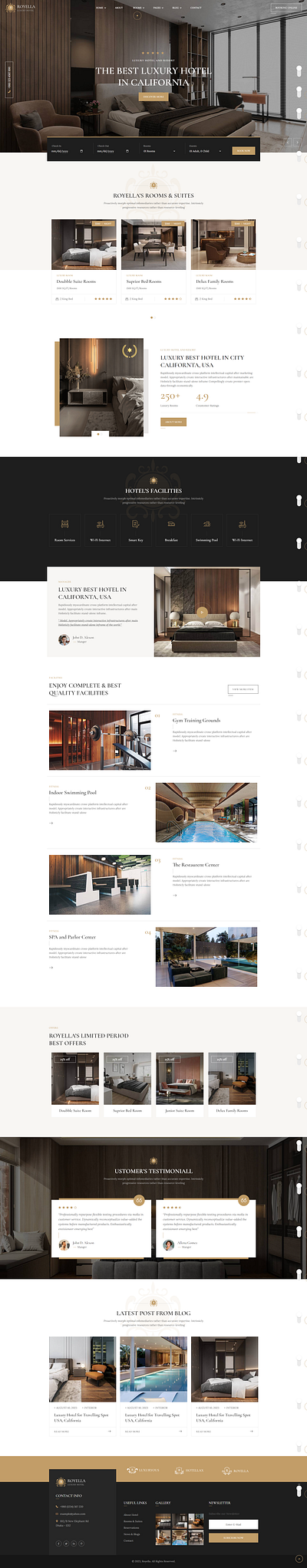 Royella – Resort and Hotel Boking HTML5 Template travel