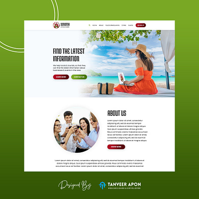 Sonoma Travel Guide - Website Design guide landing page design travel ui web design web page design wine