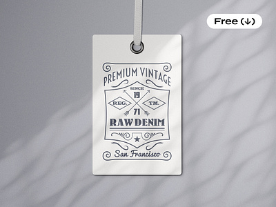 Apparel Tag Logo Mockup apparel branding card clothing design download fabric free freebie label mockup overlay paper pixelbuddha psd realistic shadow tag template texture