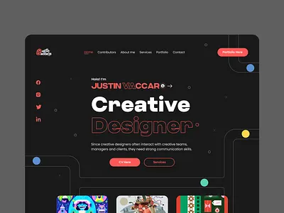Personal Portfolio agency portfolio app dark designer landing page mobile personal portfolio portfolio ui ux web website