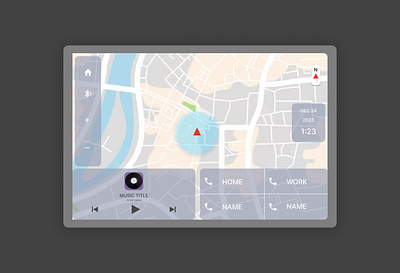 Automotive Interface UI Design ui