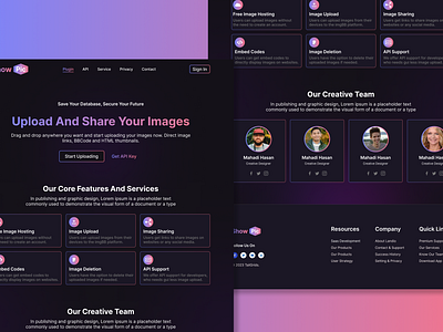 Image Sharing Website homepage imageplatform imagesharing landingpage minimalui riky showpic ui uiux userexperience userinterface userresarch ux uyemong website