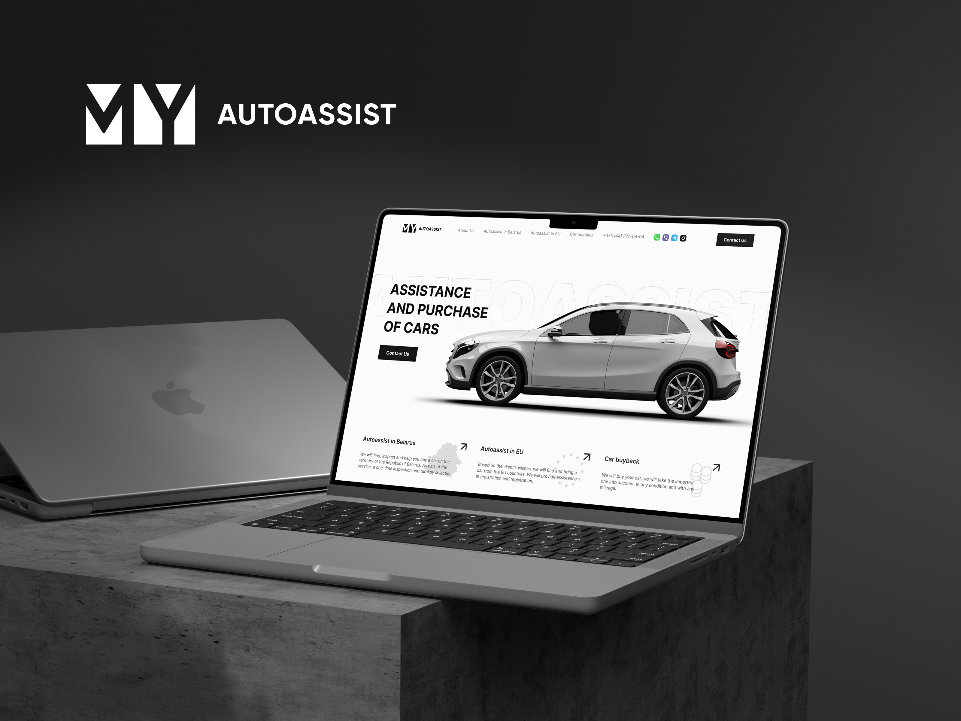 MY autoassist landing design bright design car service graphic design landing logo minimalism ui web design