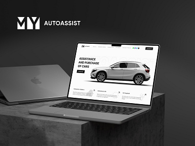 MY autoassist landing design bright design car service graphic design landing logo minimalism ui web design