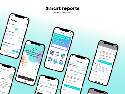 Smart reports app app branding design doctor figma health logo mobile patient reports ui uiux ux web design