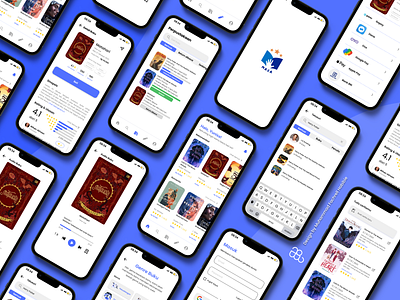 MACA Mobile Apps Design : Aplikasi Membaca audio book blue book buku dribble figma free book iphone logo novel reading reading apps reading apps design uiux