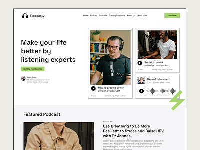 Podcast Website UI Ux Design | Podcast Web Design design graphic design podcast ui podcast ux podcast web podcast website ui ui design uiux uiux design ux ux design web web design web ui web uiux web ux website website ui website ux