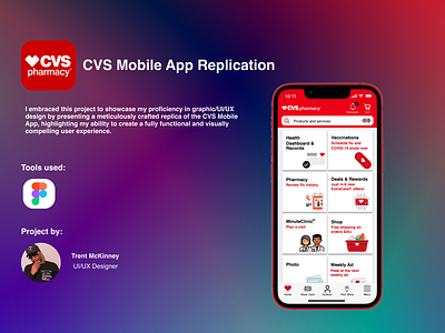 Rebuilding the CVS App // App Replication branding cvs figma hospital medical mockup pharmacy redesign ui