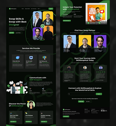 SkillSwapHub Landing Page ui