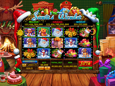 Christmas themed slot machine. Game reels design christmas christmas design christmas game christmas slot christmas symbols christmas themed digital art gambling game art game design game ui gameui graphic design reels reels art reels design slot design slot machine slot reels ui