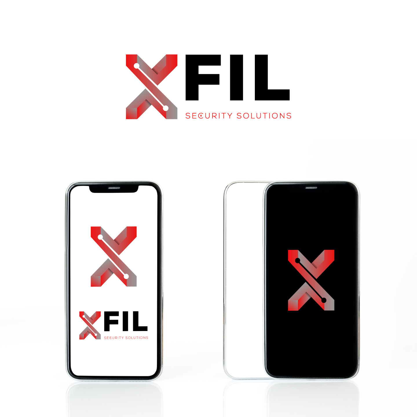 LETTER X FILL Security Solutions Cyber Security or Hacking logo by