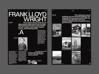Frank Lloyd Wright_02 brand branding clean design digital grid layout minimal swiss typography