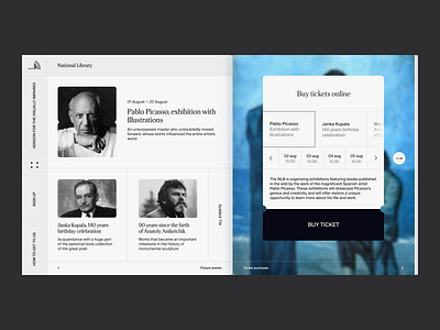 National library – Web concept concept design graphic design layout typography ui web
