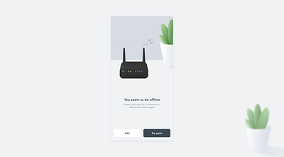Offline / No-Internet / Error / Try Again error illustration illustration art no internet offline try again ui vector