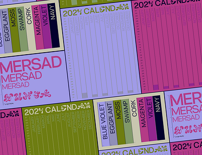 2024 CALENDAR 2024 adobe calendar design dribbble graphic illustration mockup palette poster print typography