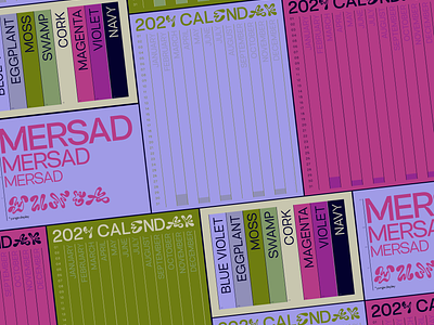 2024 CALENDAR 2024 adobe calendar design dribbble graphic illustration mockup palette poster print typography