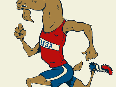 USA G.O.A.T. Mascot animal mascot cartoon goat cartoon mascot goat goat illustration goat mascot mascot olympics running track and field usa usatf