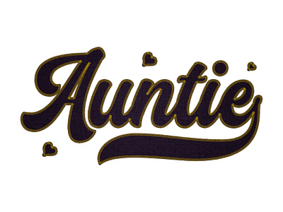 Faux Applique Auntie graphic design