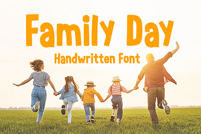 Family Day Font cartoon comic design display font font font design graphic graphic design hand drawn font hand drawn type hand lettering handwritten headline lettering logotype text type design typeface typeface design typography