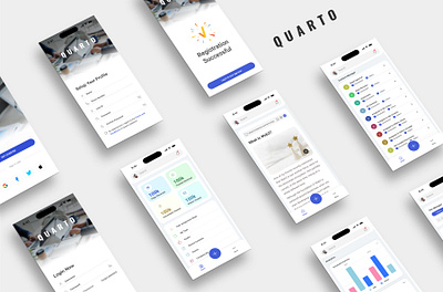 Quarto Mobile App analytics app dashboard construction dashboard documentation documentation app interaction design mobile app mobile ui ui ux