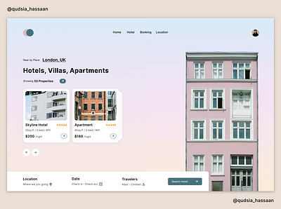 Day 11 of the 100-day UI challenge. Landing page using figma. 100daysui challenge dailyui day 11 figma figma design hotel landing page landing page ui ui design uiux
