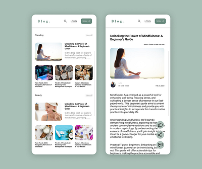 Blog Post UI Design ui
