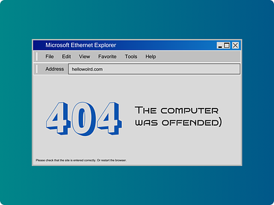 Error 404 in windows 95 style. 404 dailyui error404 figma graphic design illustrator ui windows95