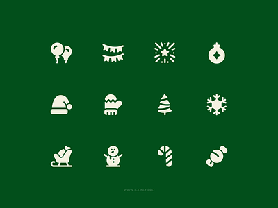 Christmas icons! 🎄 christmas design icon icondesign iconly iconly pro iconography iconpack icons iconset illustration new year ui