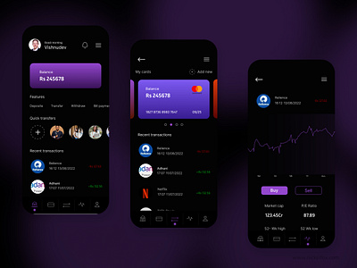 Trading app dark theme