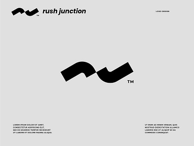 rush junction brand branding design designer fitness junction logo r j rush simple sladoje sport