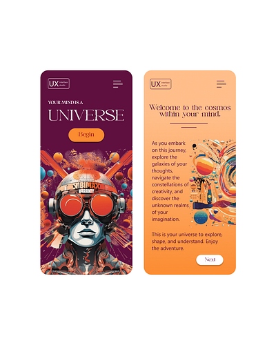 A simple app to explore your consciousness and mind. app app design application application design daily ui design illustration interface mobile ui ui design ux ux design uxui web design