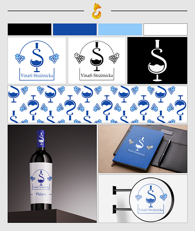 Wine brand branding graphic design logo