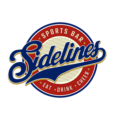 Sidelines Sports Bar Logo design brand identity branding design freelancer graphic design illustration logo ui