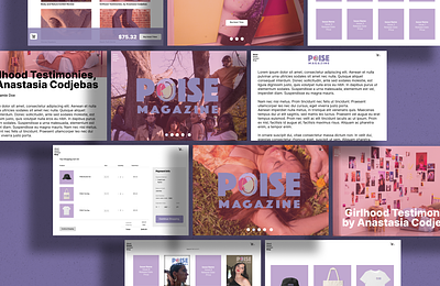 POISE Magazine Web Design art brand design branding creative magazine digital magazine fashion graphic design modern design online magazine photography product design store uiux web design