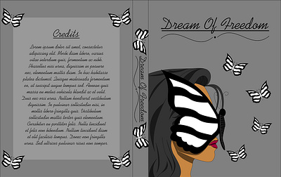 Dream Of Freedom: Cover Book 2d 2d illustration adobe book branding corel draw cover book design desing graphic design illustration vector