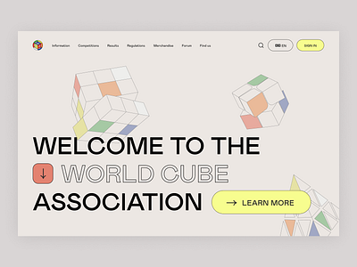 World Cube Association: homescreen concept