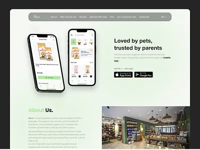 Pet Shop Landing Page ui