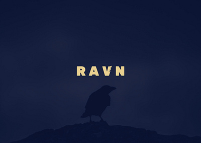 RAVN Logo bird branding letter logo r raven ravn typography