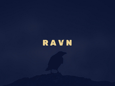 RAVN Logo bird branding letter logo r raven ravn typography