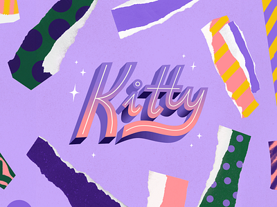 Kitty font illustration lettering logo title type type design typography