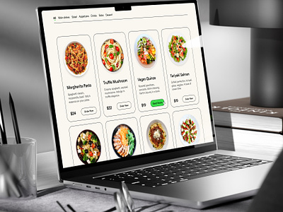 Restaurant Website - Menu Page design food ui food website icons items menu menu page restaurant restaurant website ui ux