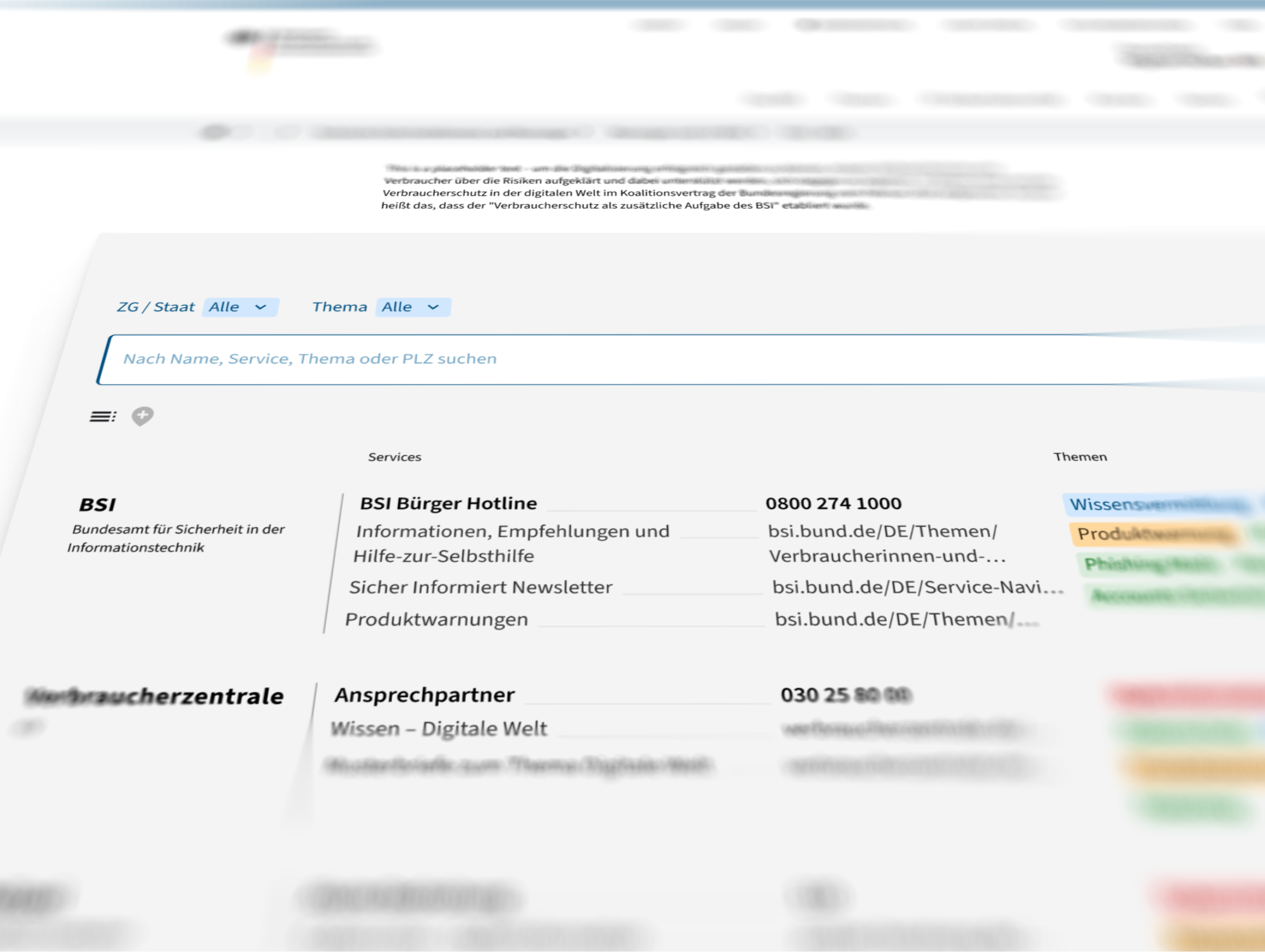 IT-Sicherheitsatlas contacts phone book table