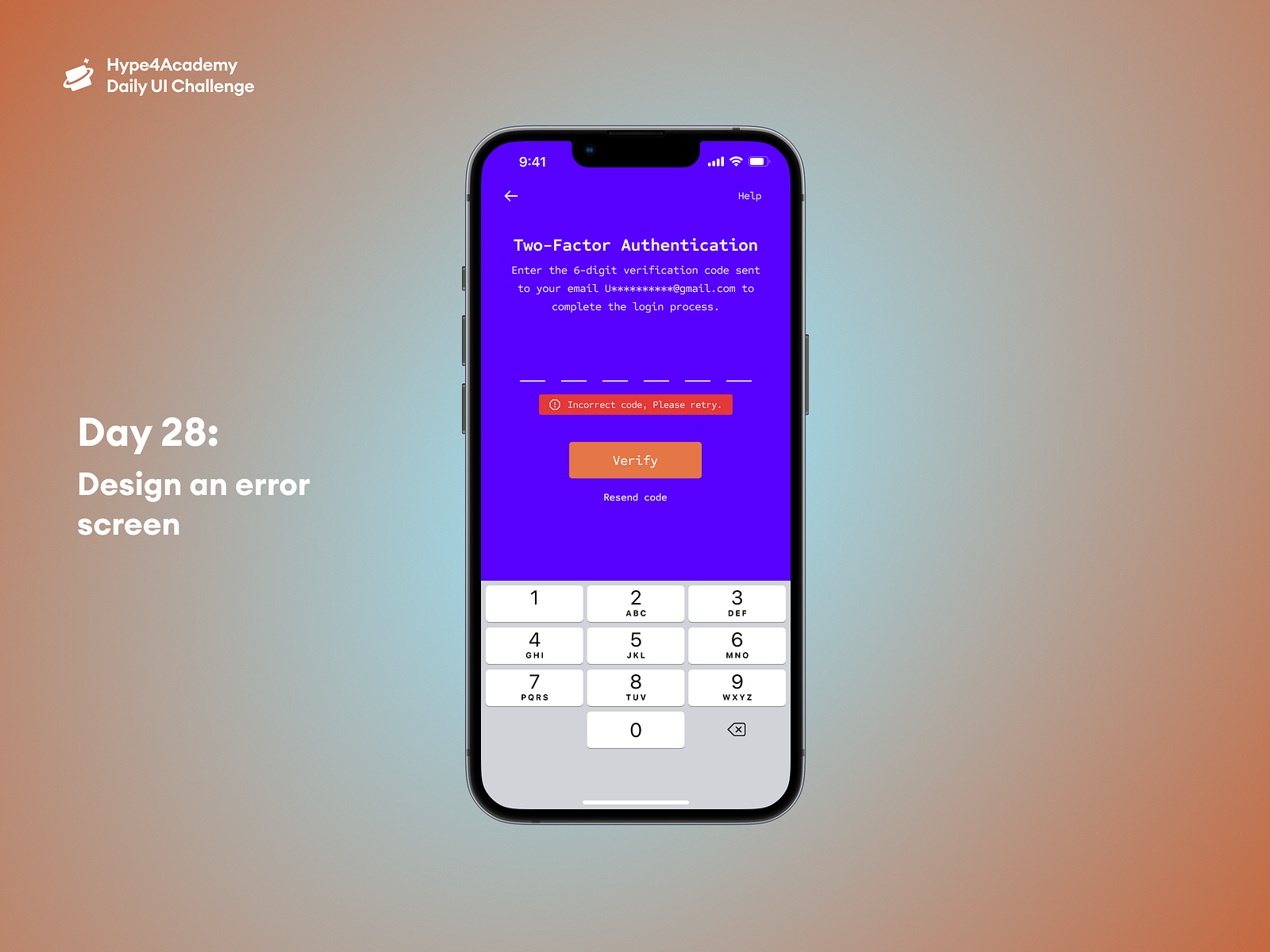 Day 28: Design an error screen by Umer Javed on Dribbble