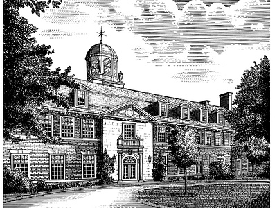 The Architectural Collection rendered by Steven Noble architecture artwork branding buildings design engraving etching illustration ink landscapes line art scratchboard steven noble woodcut