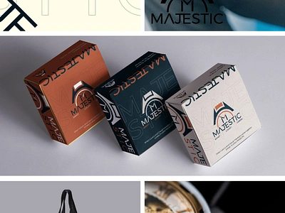 MAJESTIC WATCHES BRANDING brand branding design graphic design illustrator label logo package packaging photoshop smart watch